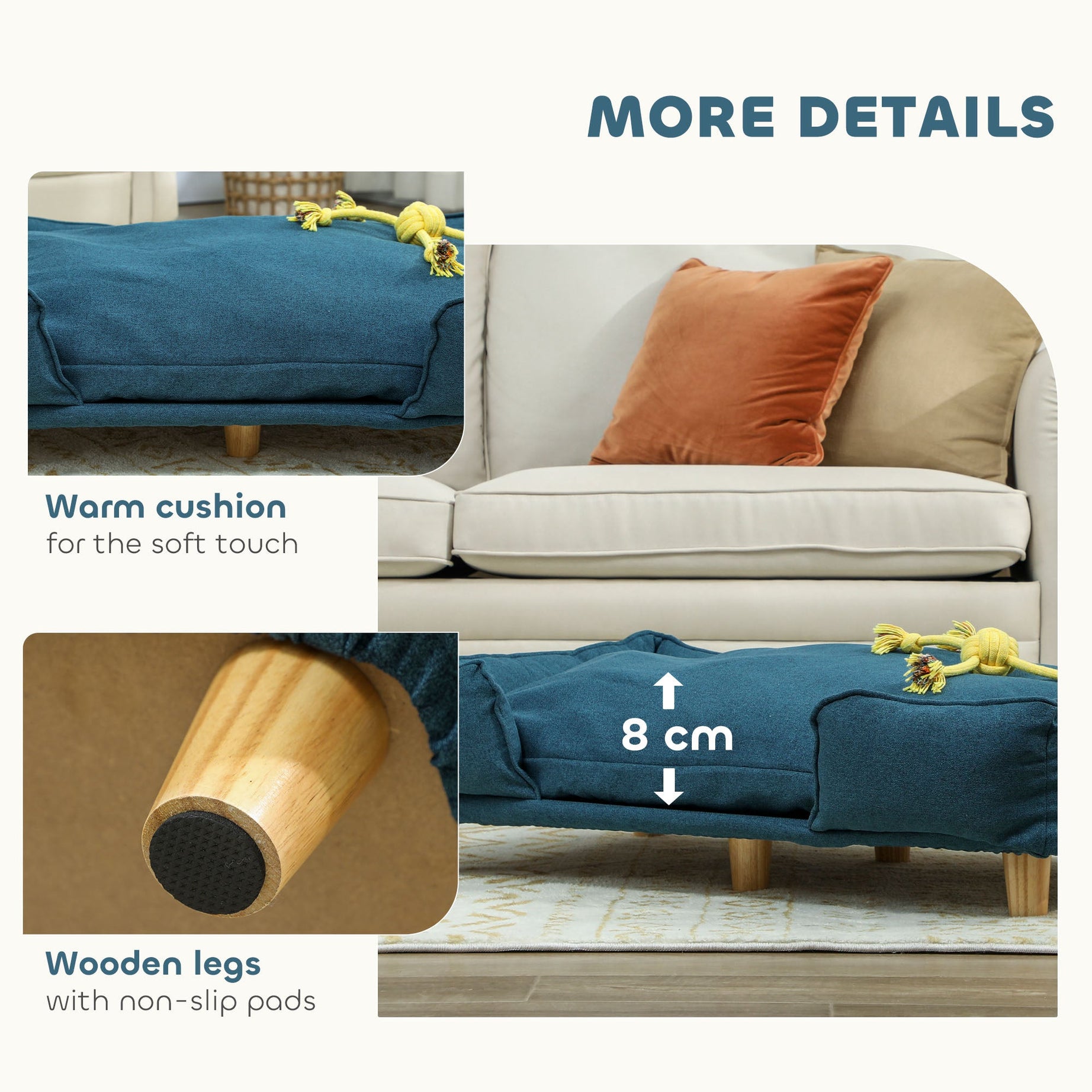 Dog Couch - Raised Elevated Bed for Large Dogs