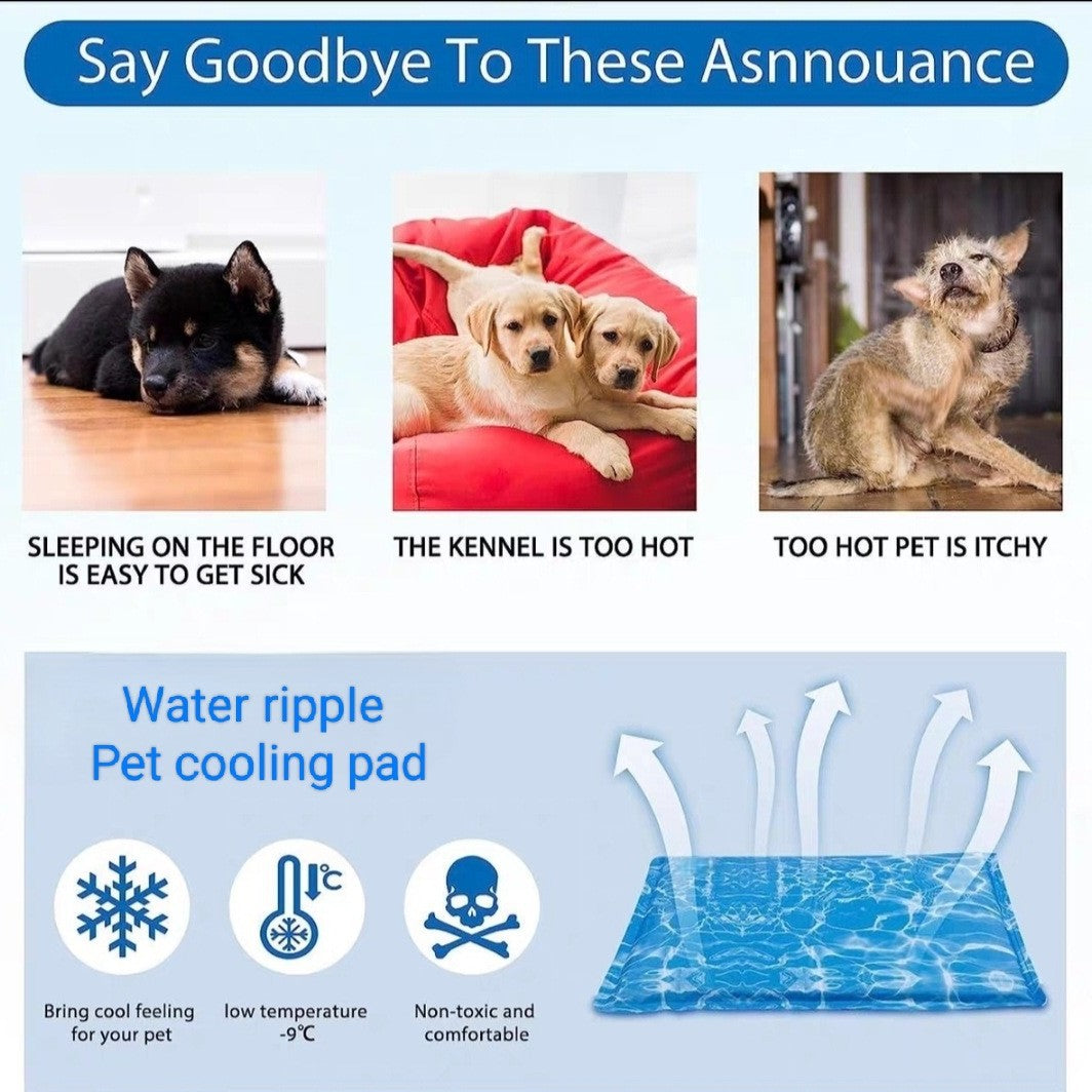 Pet Gel-Sponge Cooling Mat - Happy Paws Chill Out!