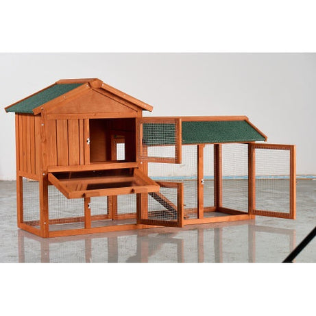 Rabbit Hutch - 2-Story Outdoor Wooden Cage