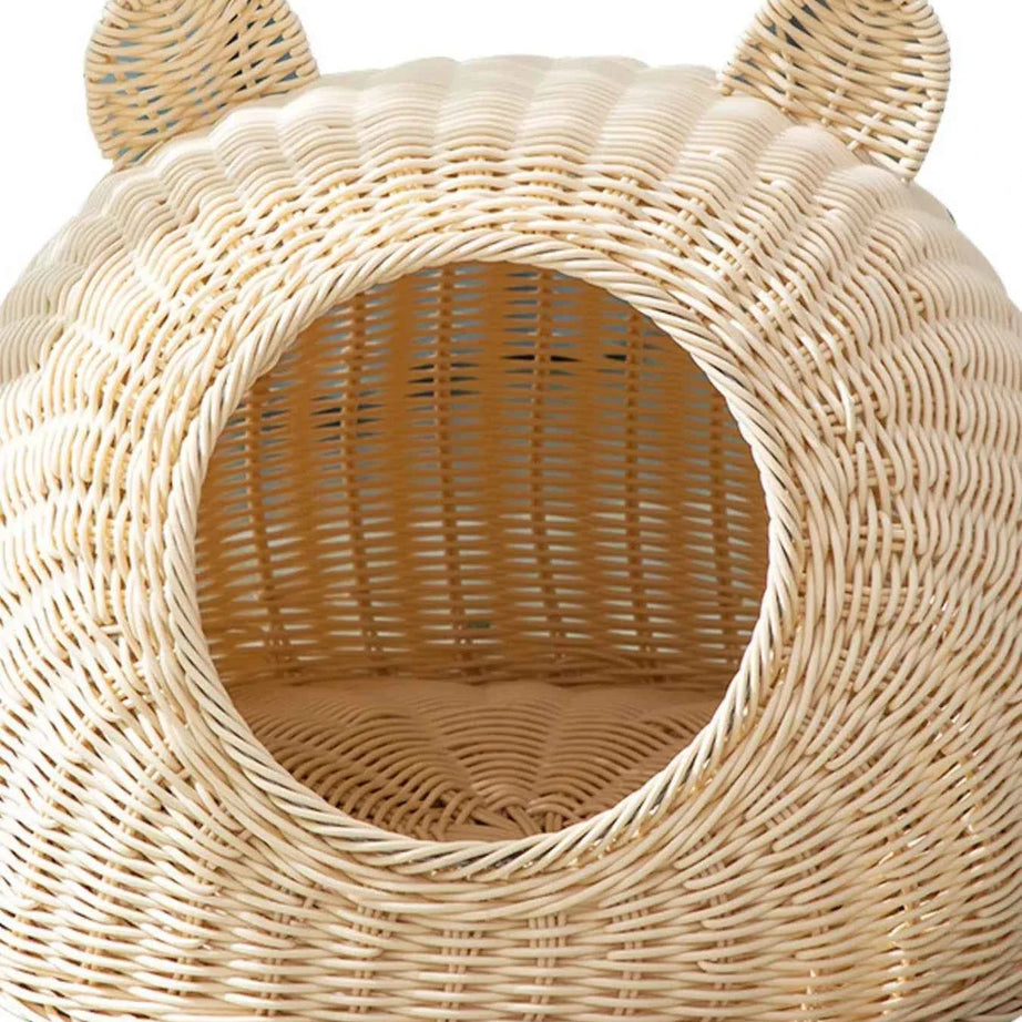 Rattan Pet Nest - Cute Pet Shaped Bed