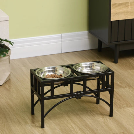 Elevated Dog Bowls - Stainless Steel Raised Feeding Station