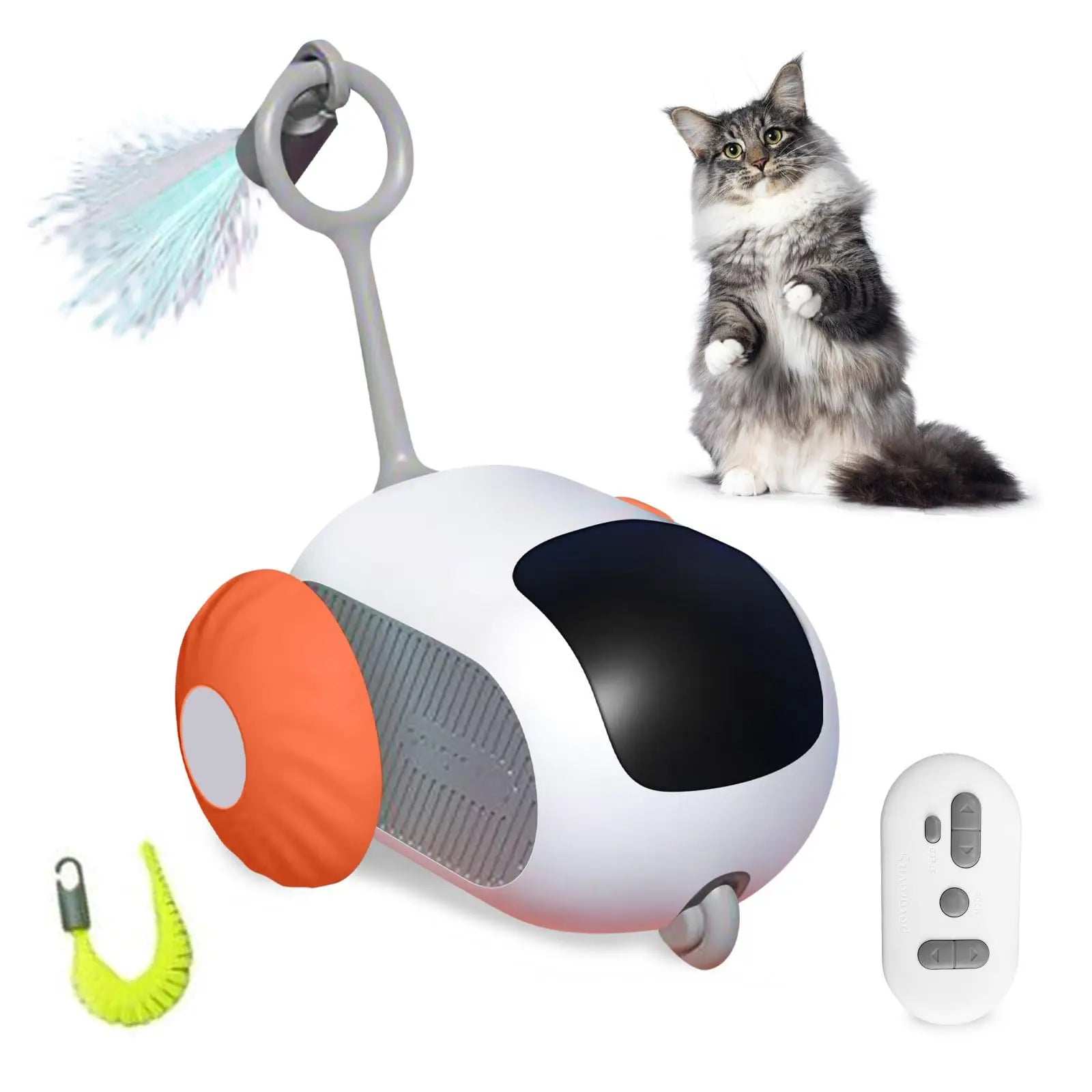 Automatic Moving Car Remote Controlled Smart Pet Toy - Interactive Playing