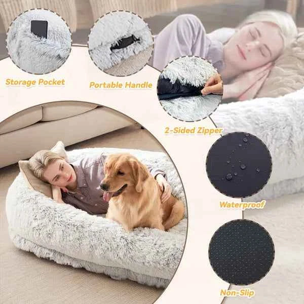 Human Dog Bed - Large Size Fits You And Pets
