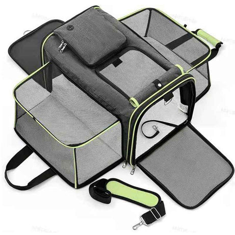 Foldable Pet Carrier Bag - Car Seat Travel Bag for Cats and Small Dogs