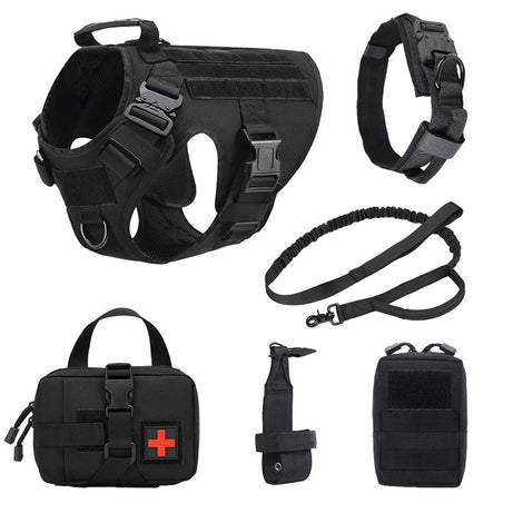 K9 Tactical Vest Set - 6-Piece Dog Training Battle Gear