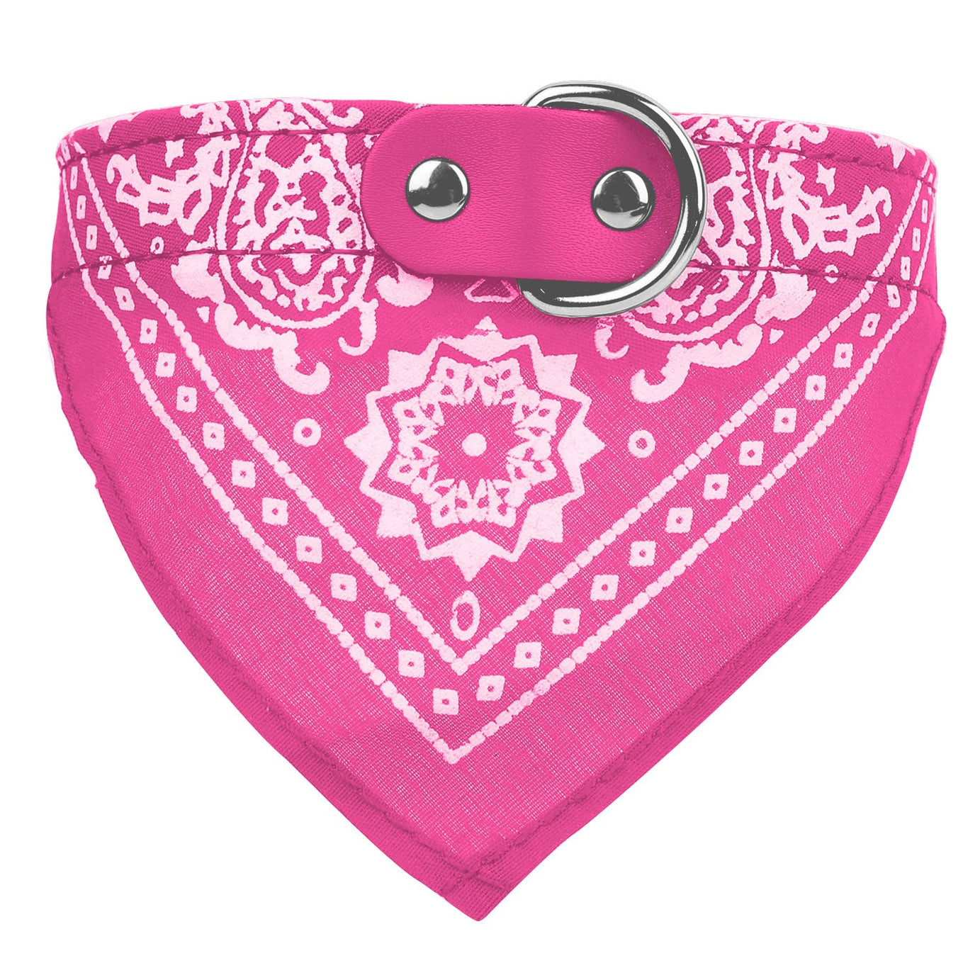 Pet Bandana Collar Adjustable - Leather Triangle Scarf