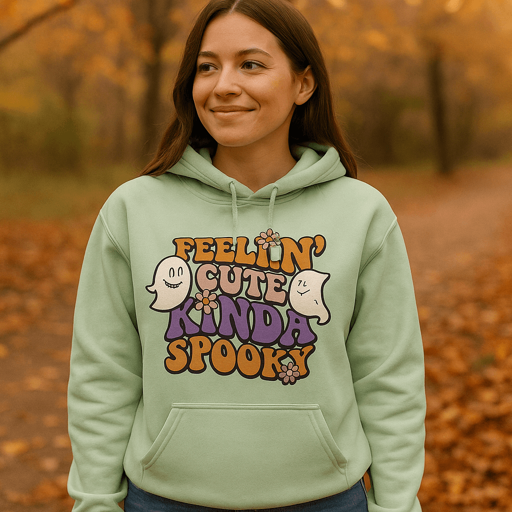 Feel Cute Kinda Spooky Hoodie Sweatshirt - Adorable Halloween