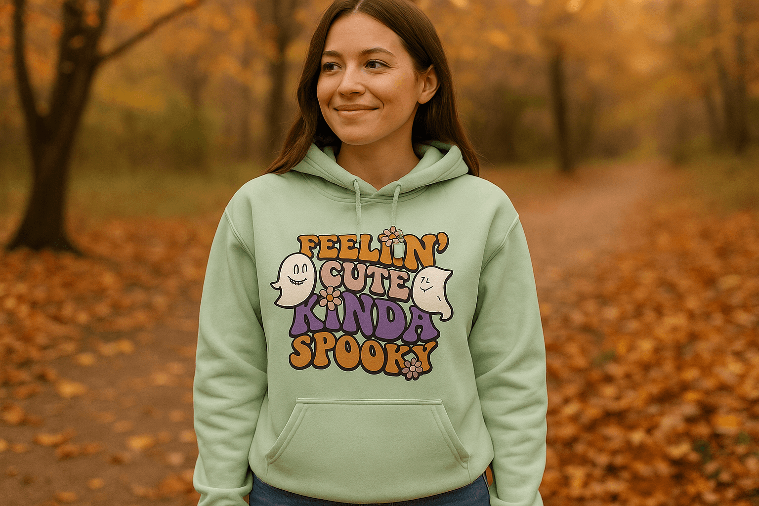 Feel Cute Kinda Spooky Hoodie Sweatshirt - Adorable Halloween