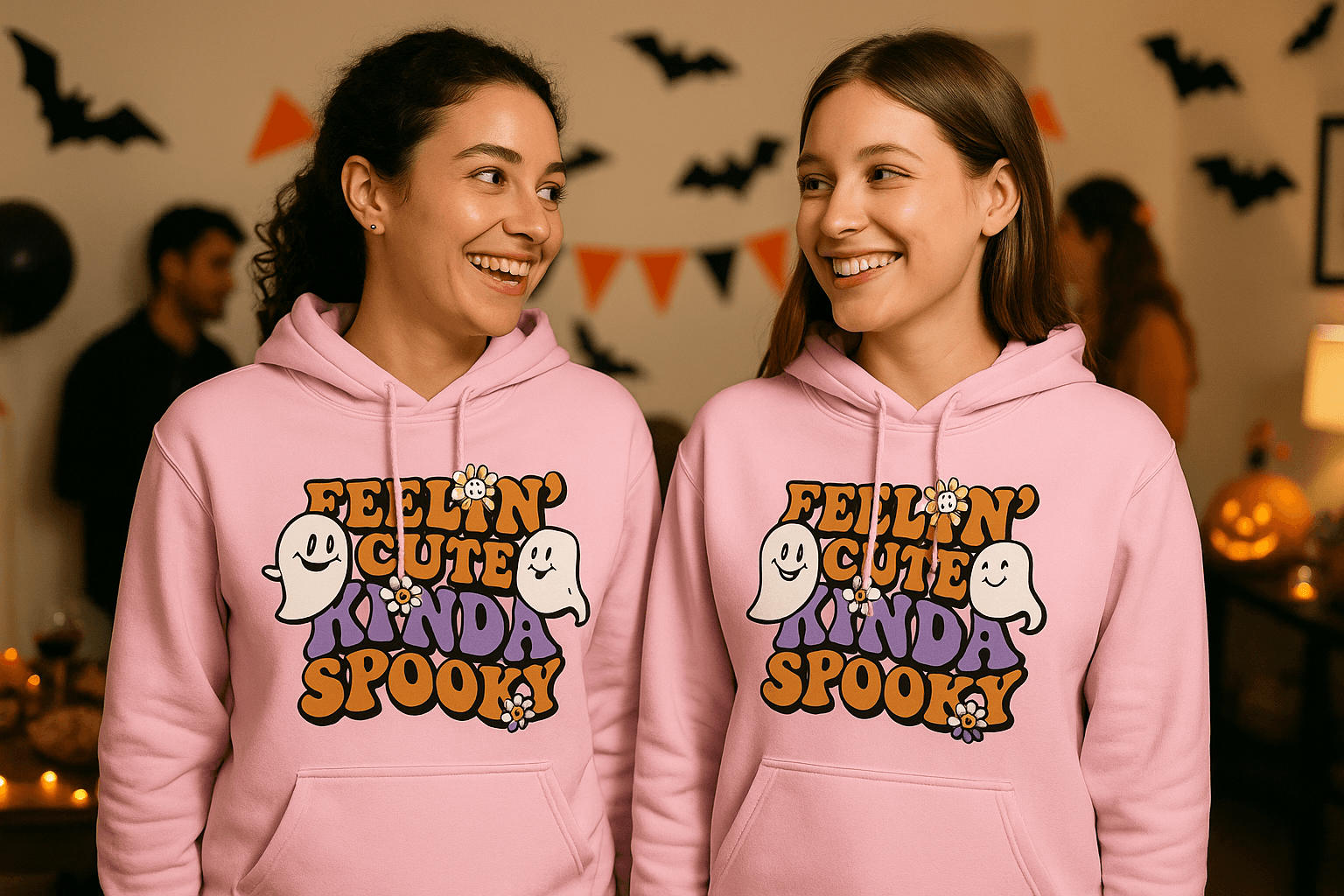 Feel Cute Kinda Spooky Hoodie Sweatshirt - Adorable Halloween