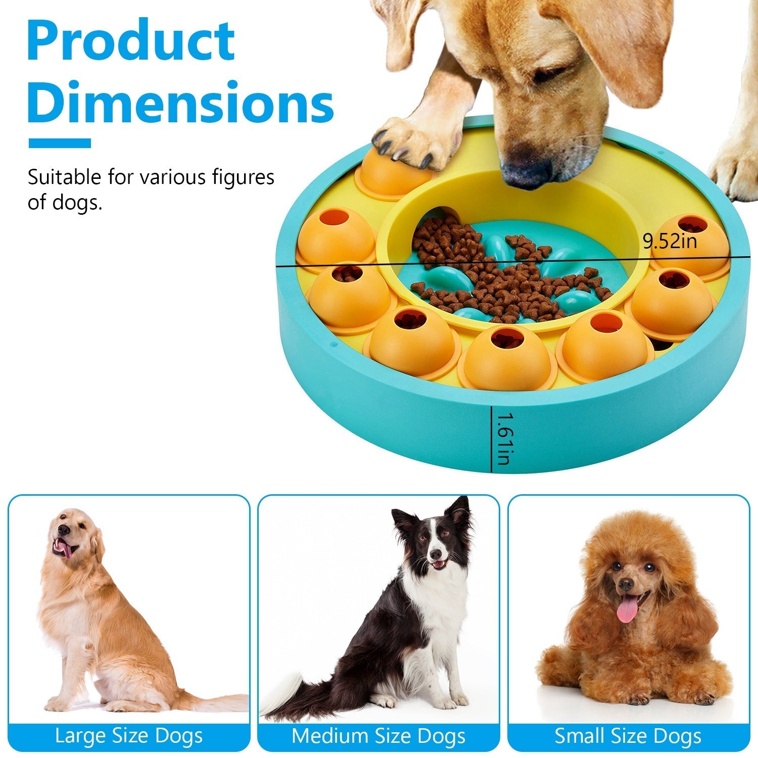 Dog Puzzle Feeder - Slow Feeding IQ Training Toy