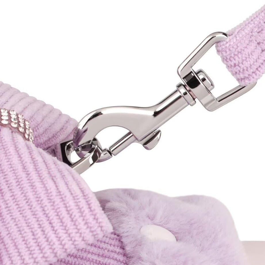 Bow Tie Puppy Harness - Warm Padded Dog Leash Set