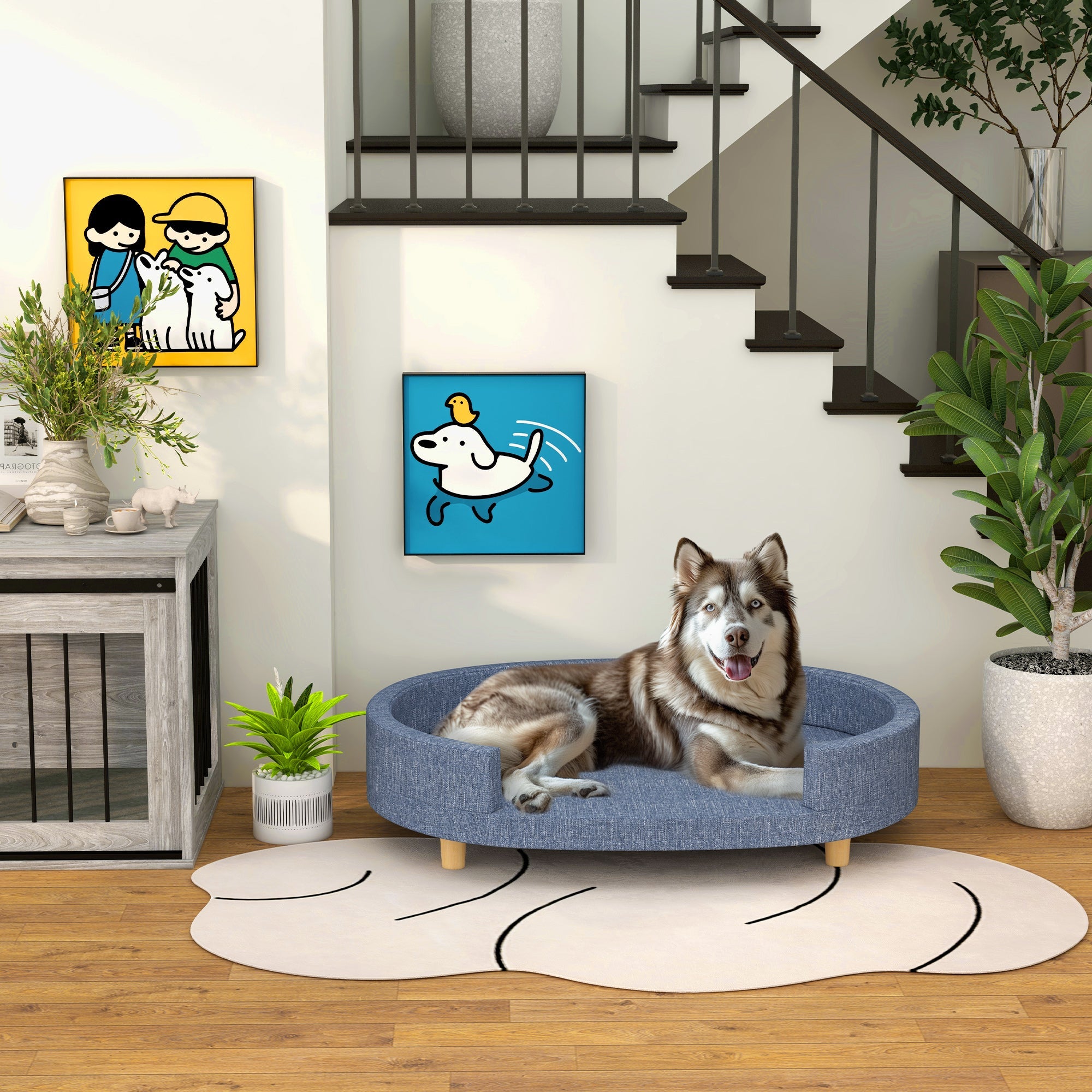 Dog Couch for Large Dogs - Washable & Elevated Sofa Bed