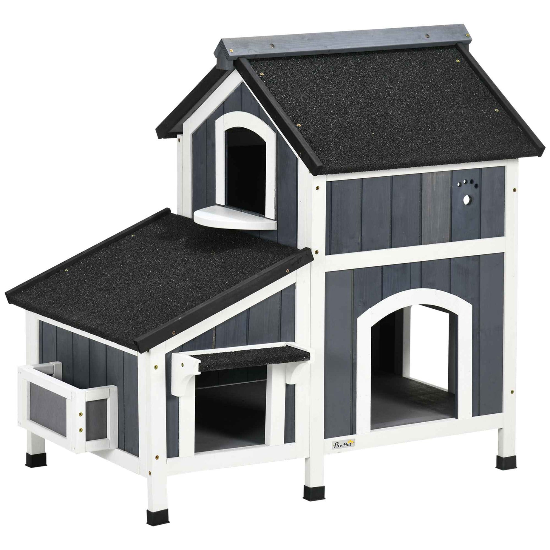 Outdoor Cat House Two-Story - Weather-Resistant Shelter