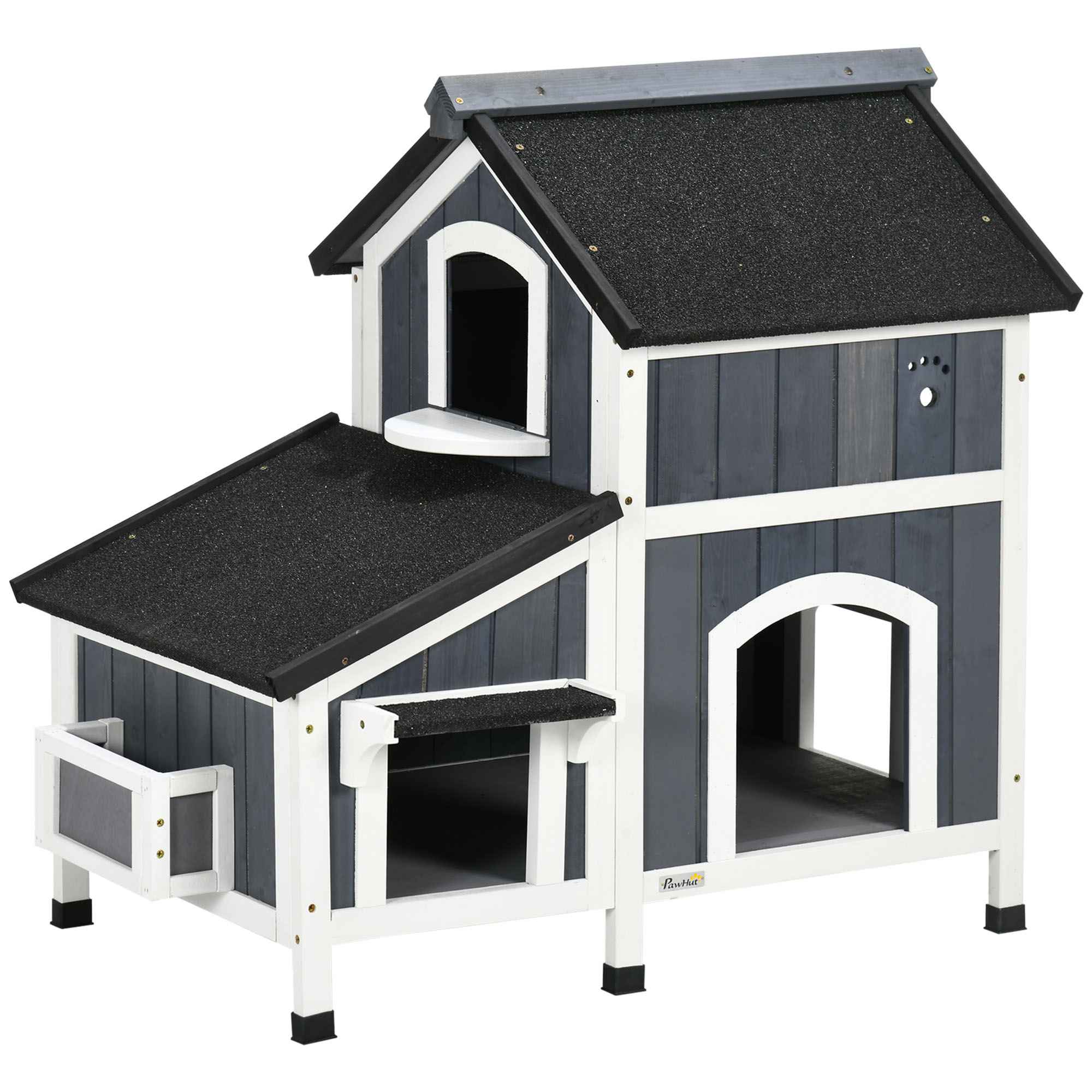 Outdoor Cat House Two-Story - Weather-Resistant Shelter