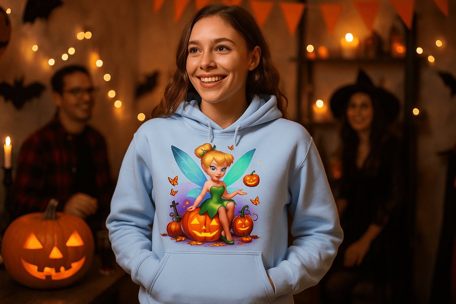 Halloween Tinkerbell Fairy Hoodie Sweatshirt - Magical Style