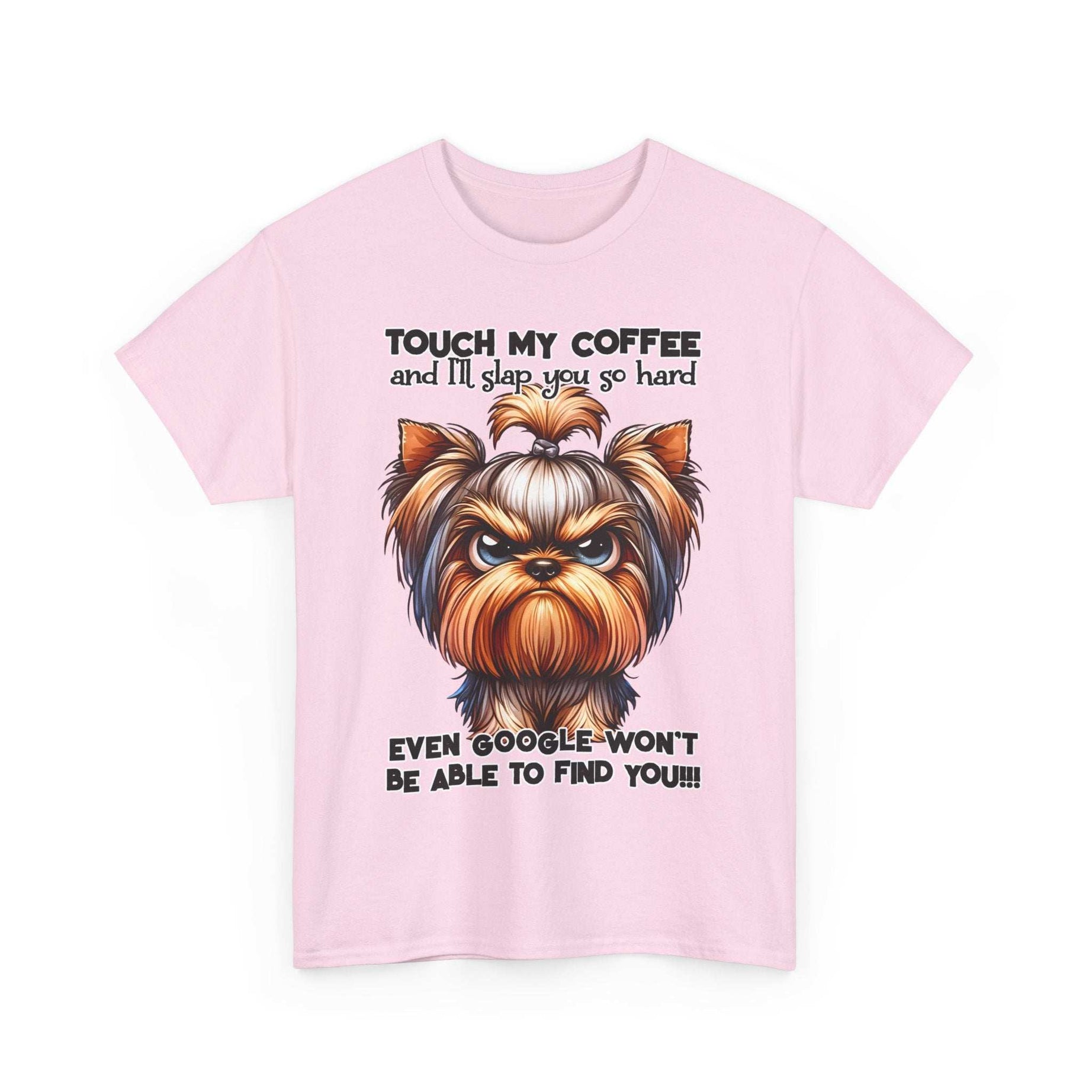 Funny Dog Graphic T-Shirt with Coffee Humor