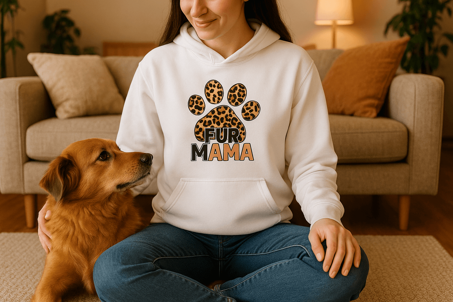 Fur Mama Hoodie Sweatshirt - Pet Lover Style