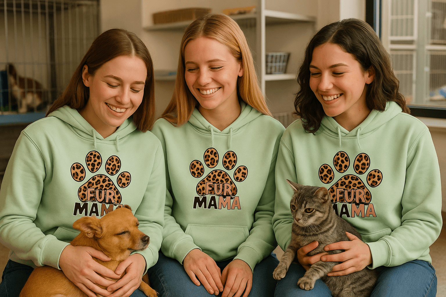 Fur Mama Hoodie Sweatshirt - Pet Lover Style