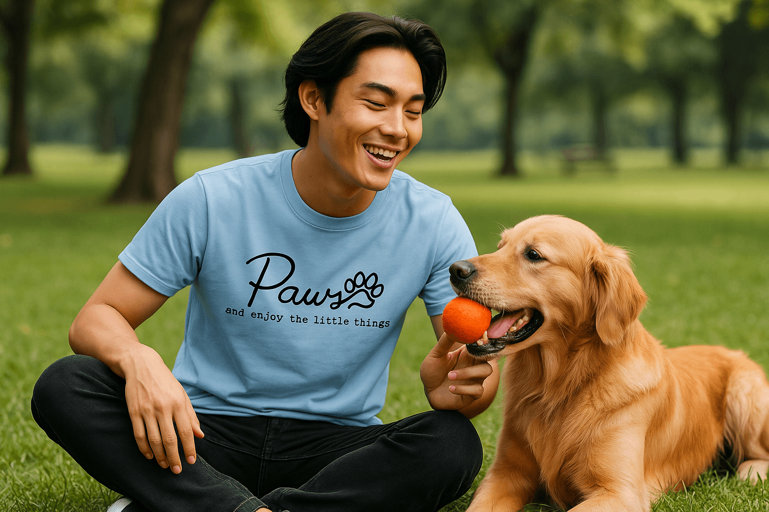 Enjoy Paws T-Shirt - Pet Lover Apparel for Dog & Cat Parents