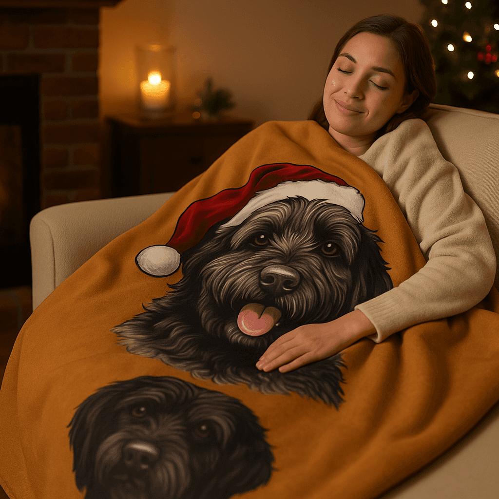 Dog Holiday Plush Blanket - Cozy Christmas Throw for Pet Lovers