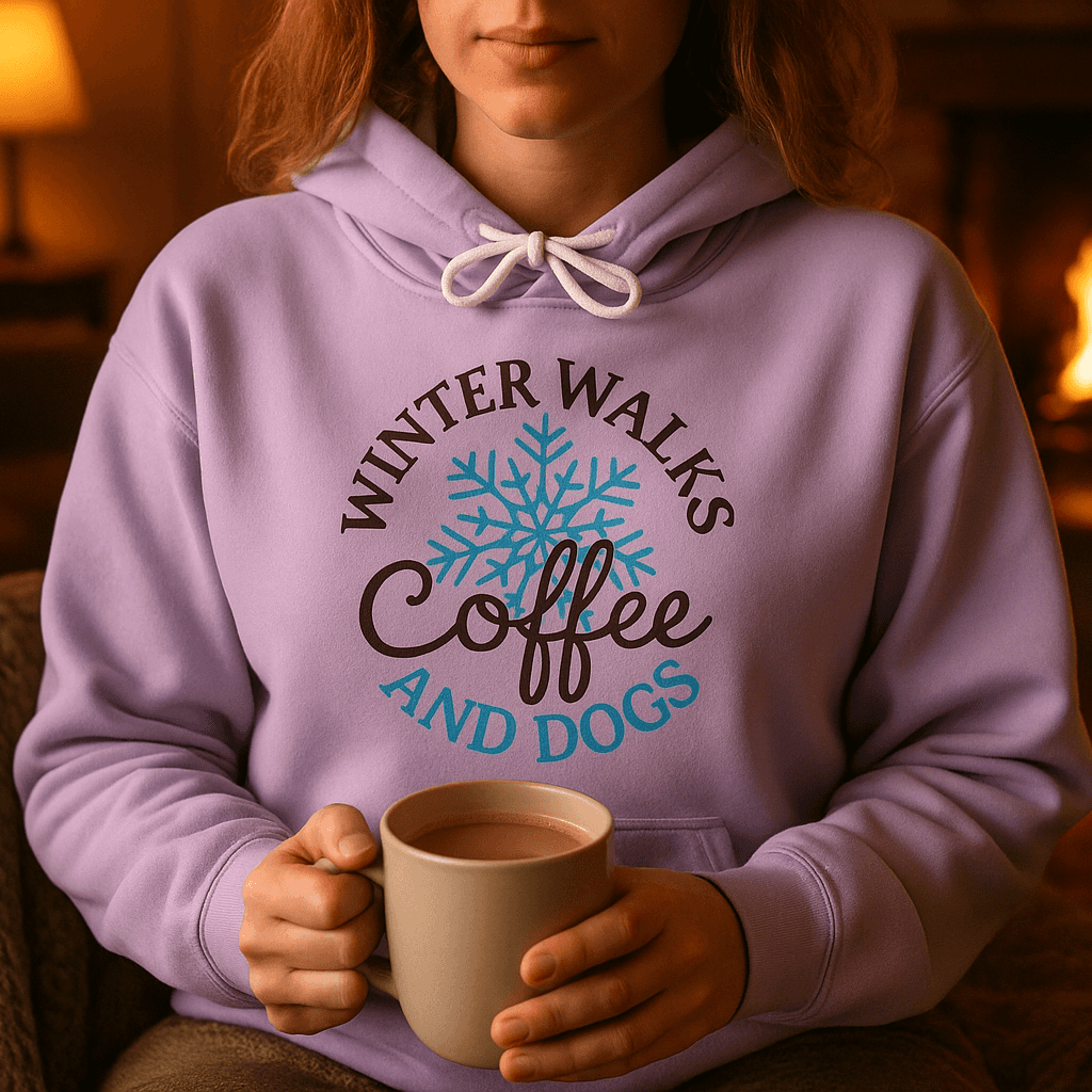 Winter Walk Coffee Hoodie Sweatshirt - Cozy Coffee Lover