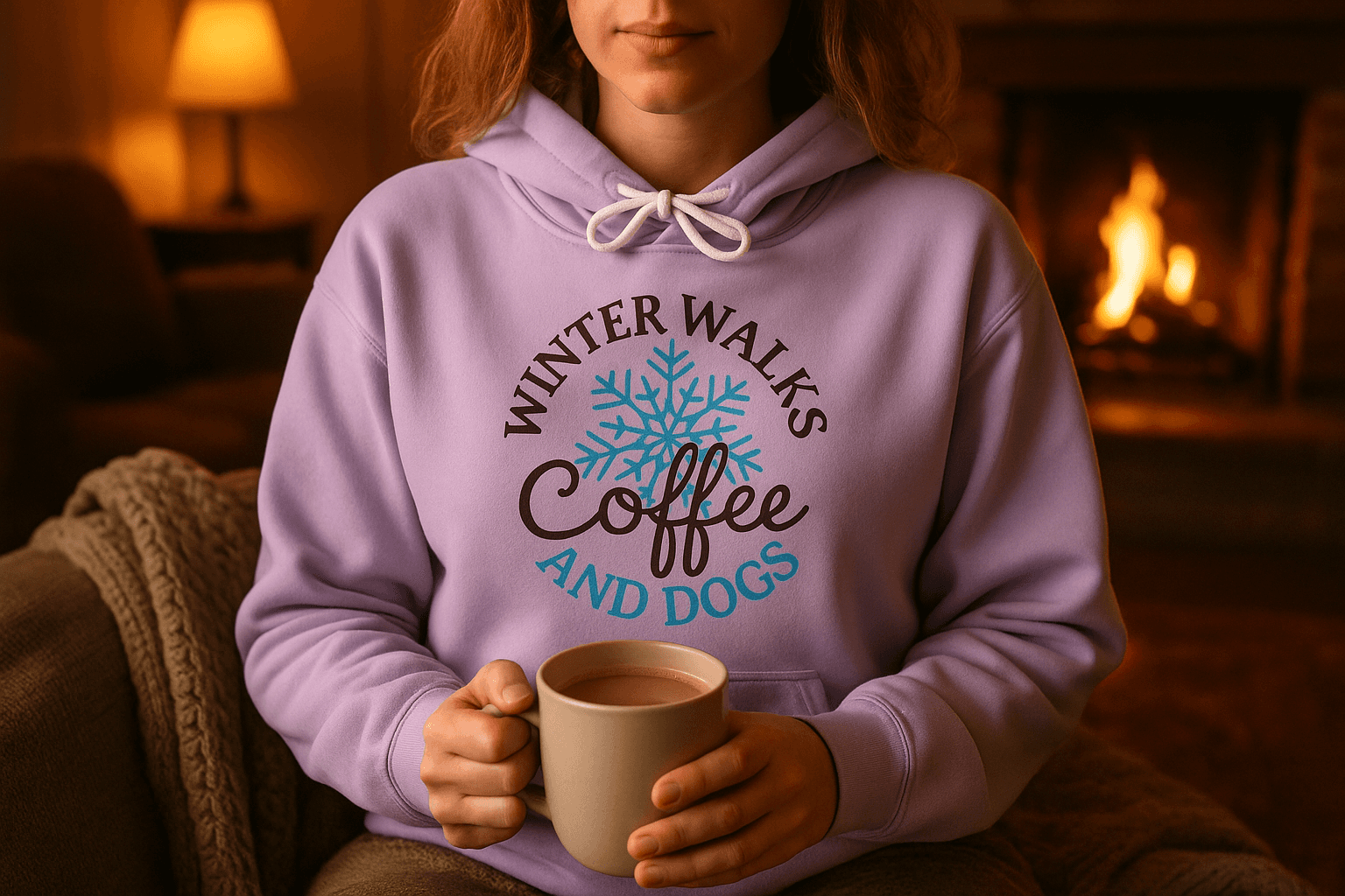 Winter Walk Coffee Hoodie Sweatshirt - Cozy Coffee Lover