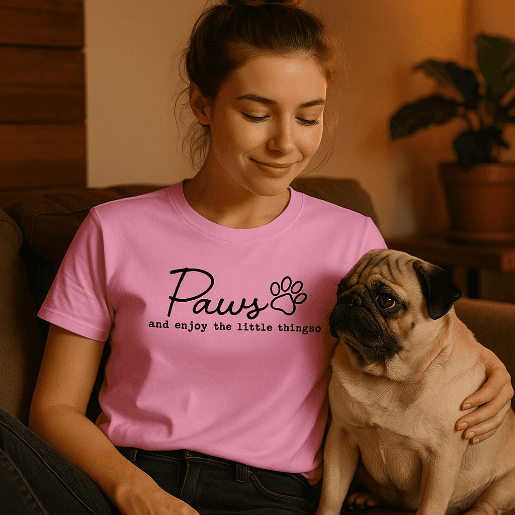 Enjoy Paws T-Shirt - Pet Lover Apparel for Dog & Cat Parents