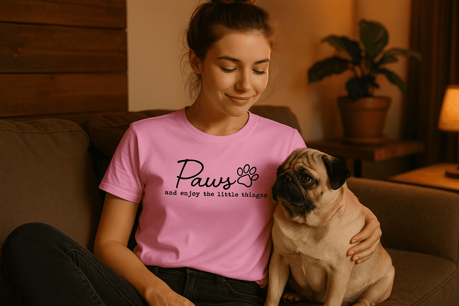 Enjoy Paws T-Shirt - Pet Lover Apparel for Dog & Cat Parents