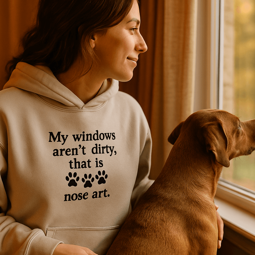 Window Nose Art Hoodie Sweatshirt - Pet Parent Comfort