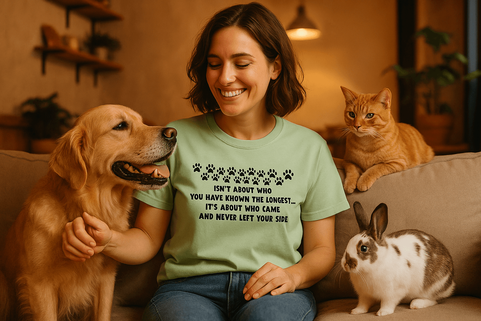 Pet Friendship T-Shirt - Celebrate Bonds with Dogs & Cats