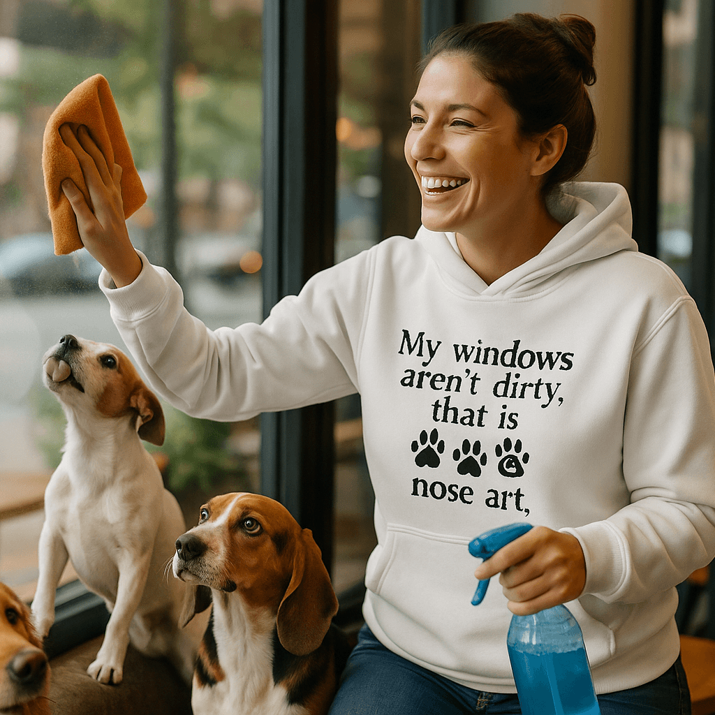 Window Nose Art Hoodie Sweatshirt - Pet Parent Comfort
