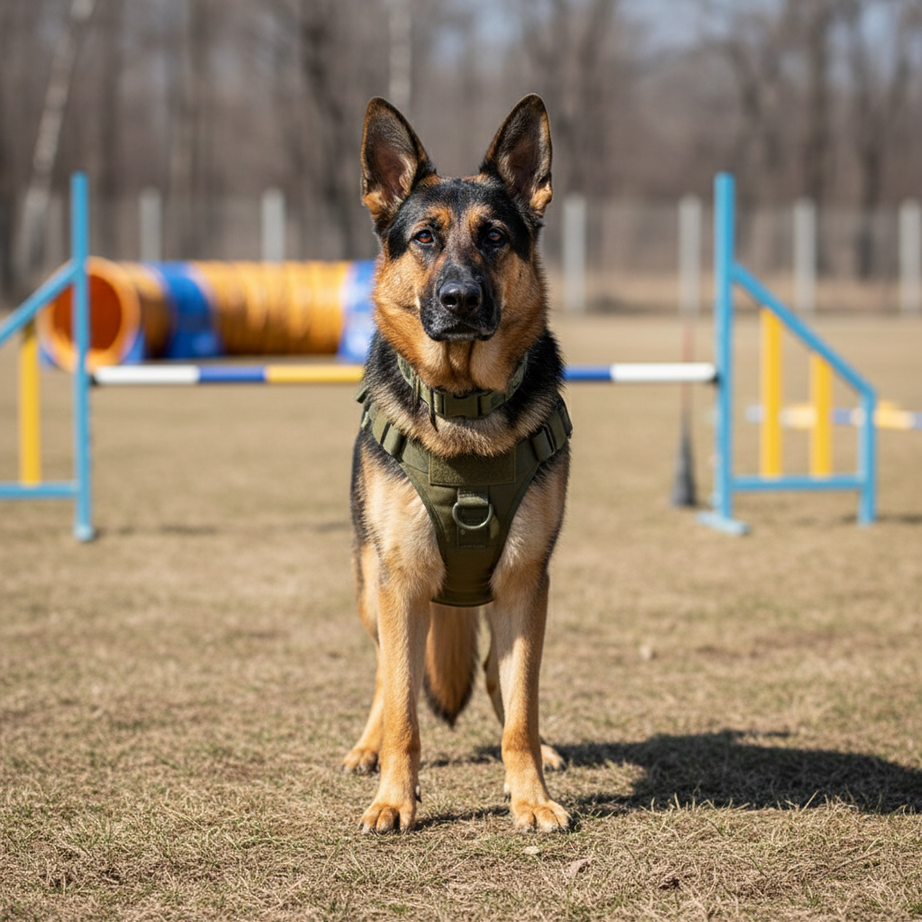 K9 Tactical Vest Set - 6-Piece Dog Training Battle Gear