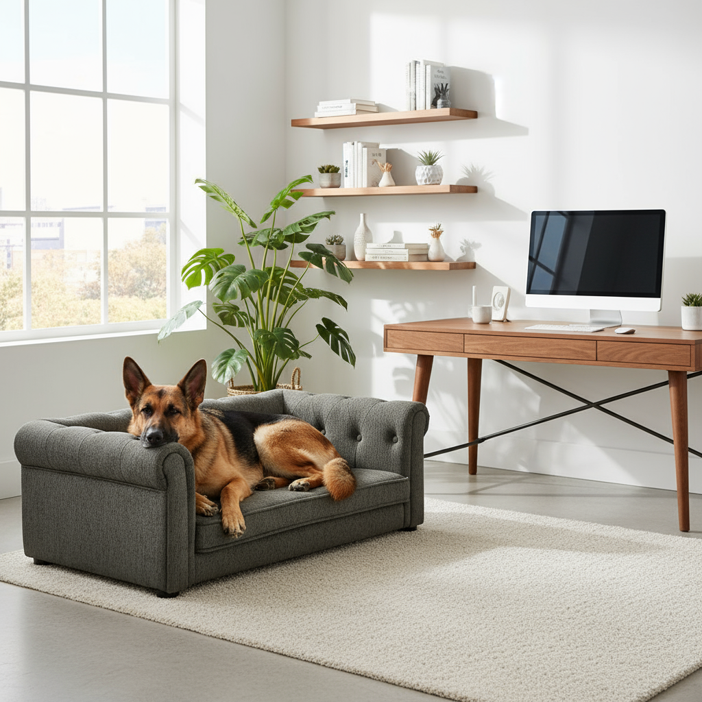 Elevated Dog Sofa Bed - Modern Furniture for Large Dogs