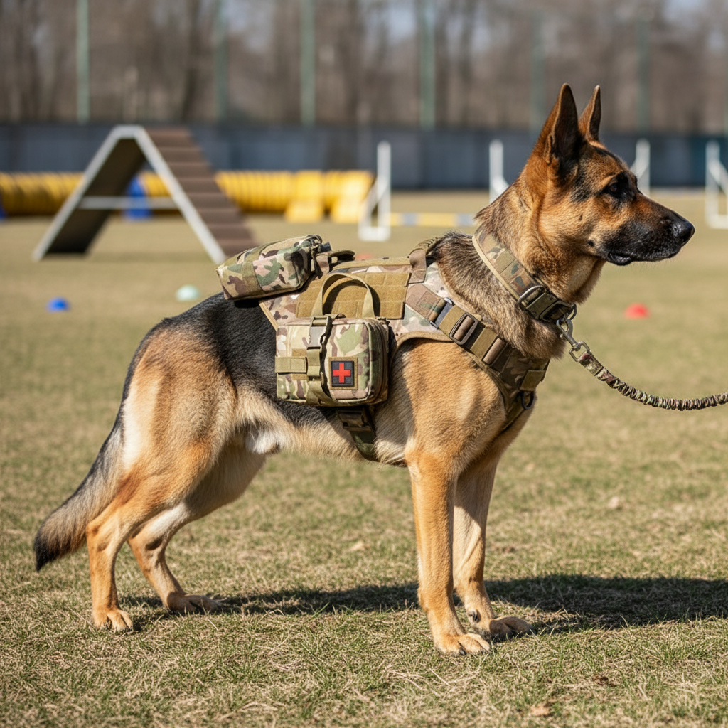K9 Tactical Vest Set - 6-Piece Dog Training Battle Gear
