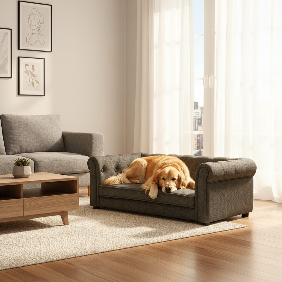 Elevated Dog Sofa Bed - Modern Furniture for Large Dogs
