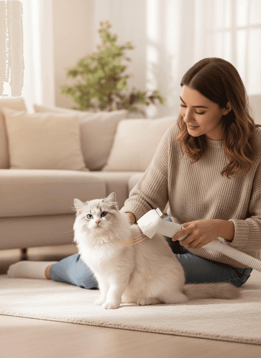 Cordless Pet Grooming Vacuum for Easy Mobility - Rechargeable