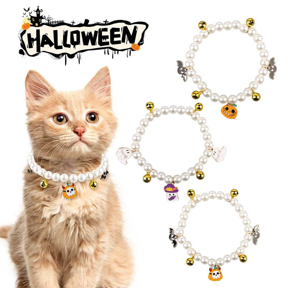 Halloween Cat Collar with Cute Charms