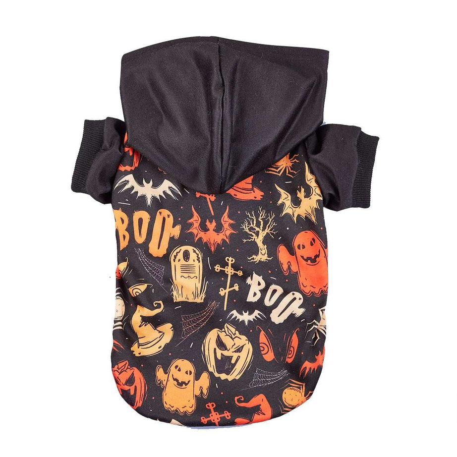 Halloween Pumpkin Pet Hoodie - Adorable Costume Accessory