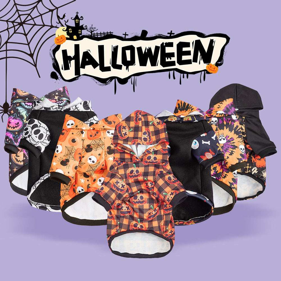 Halloween Pumpkin Pet Hoodie - Adorable Costume Accessory