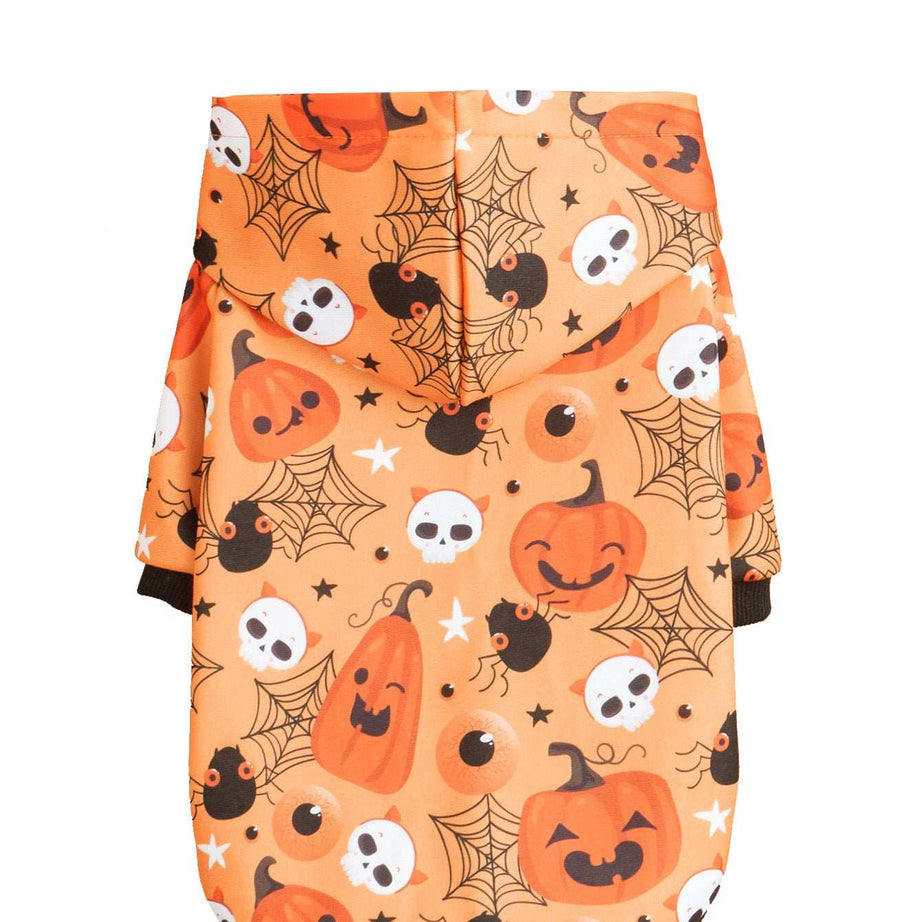 Halloween Pumpkin Pet Hoodie - Adorable Costume Accessory