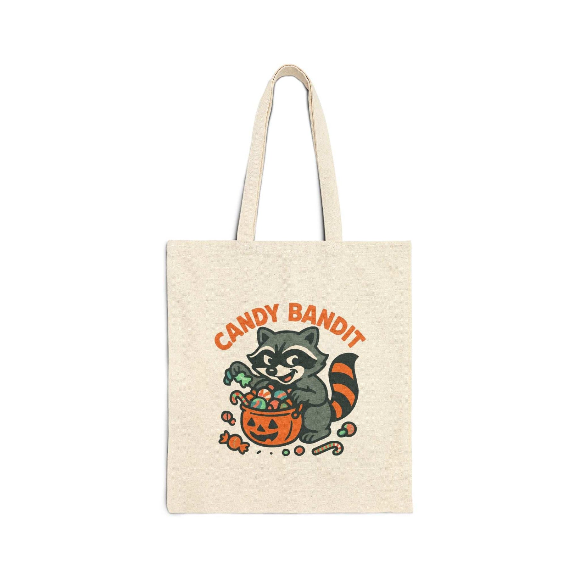 Halloween Cotton Canvas Tote Bag - Trick or Treat Candy Bandit