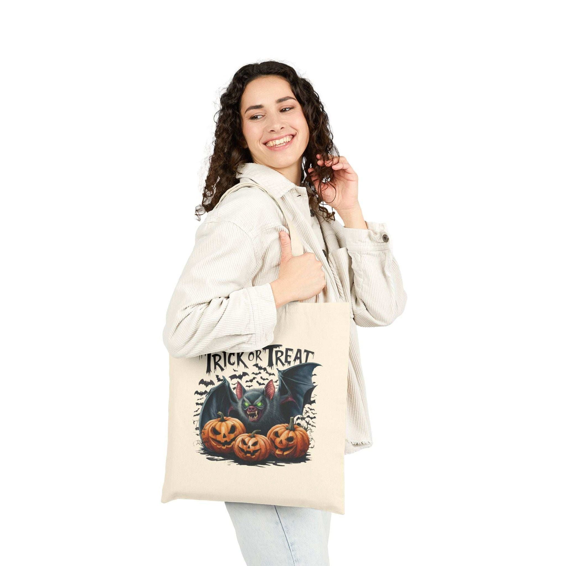 Halloween Cotton Canvas Tote Bag - Trick or Treat Candy Bandit