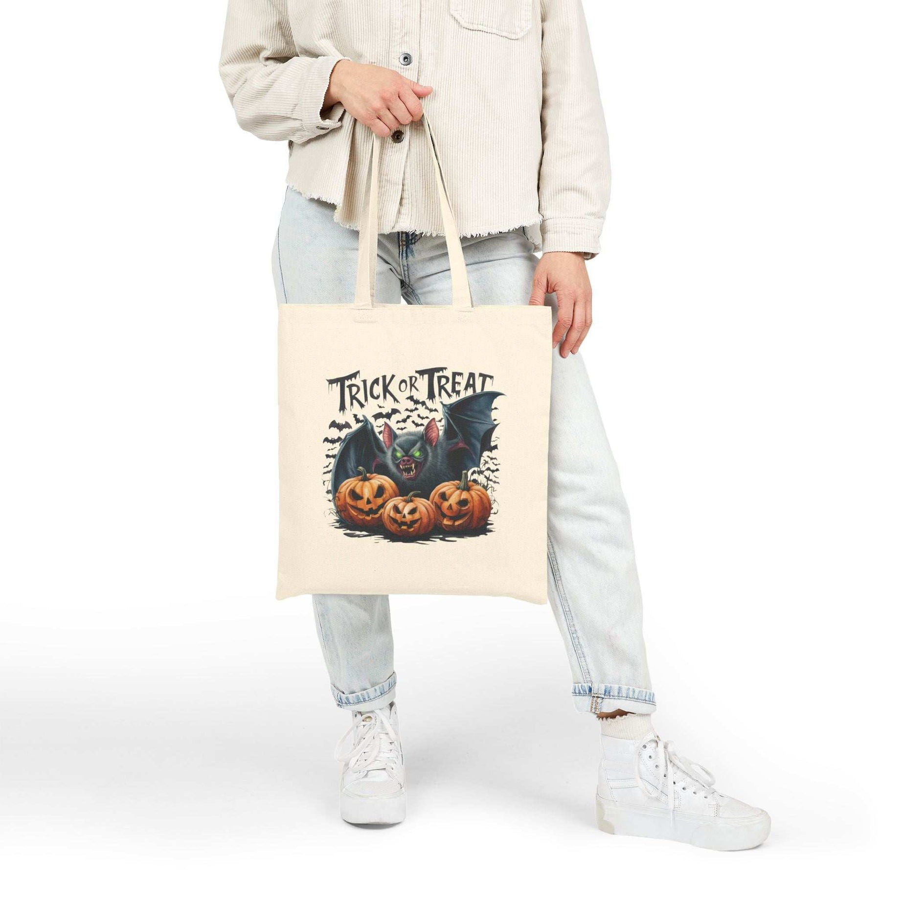 Halloween Cotton Canvas Tote Bag - Trick or Treat Candy Bandit