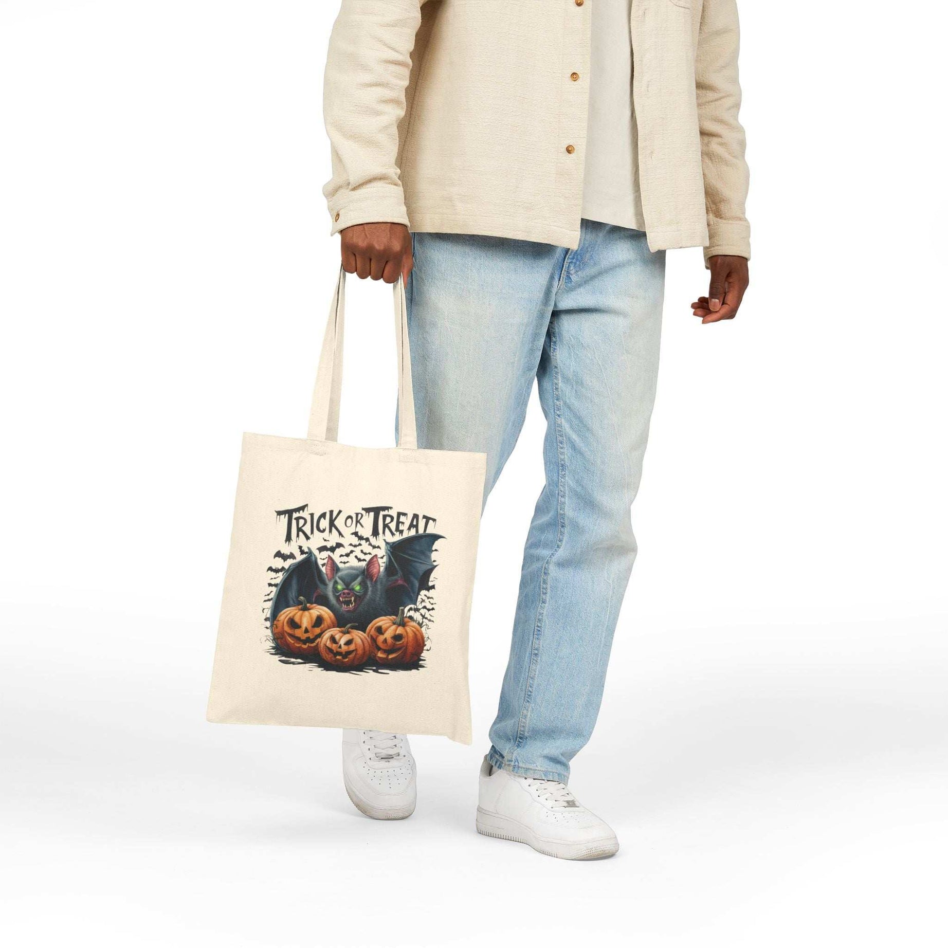 Halloween Cotton Canvas Tote Bag - Trick or Treat Candy Bandit