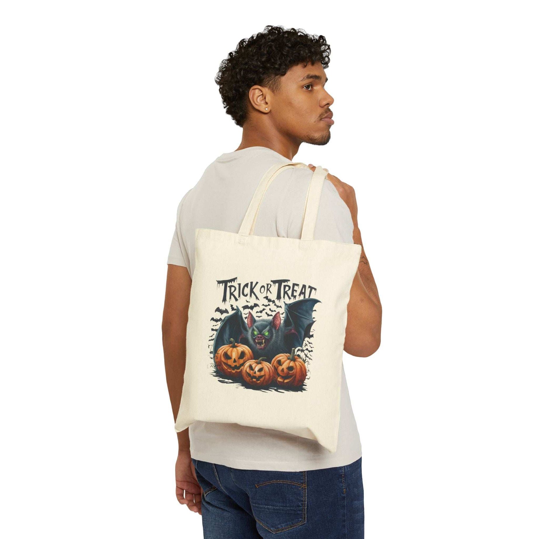Halloween Cotton Canvas Tote Bag - Trick or Treat Candy Bandit