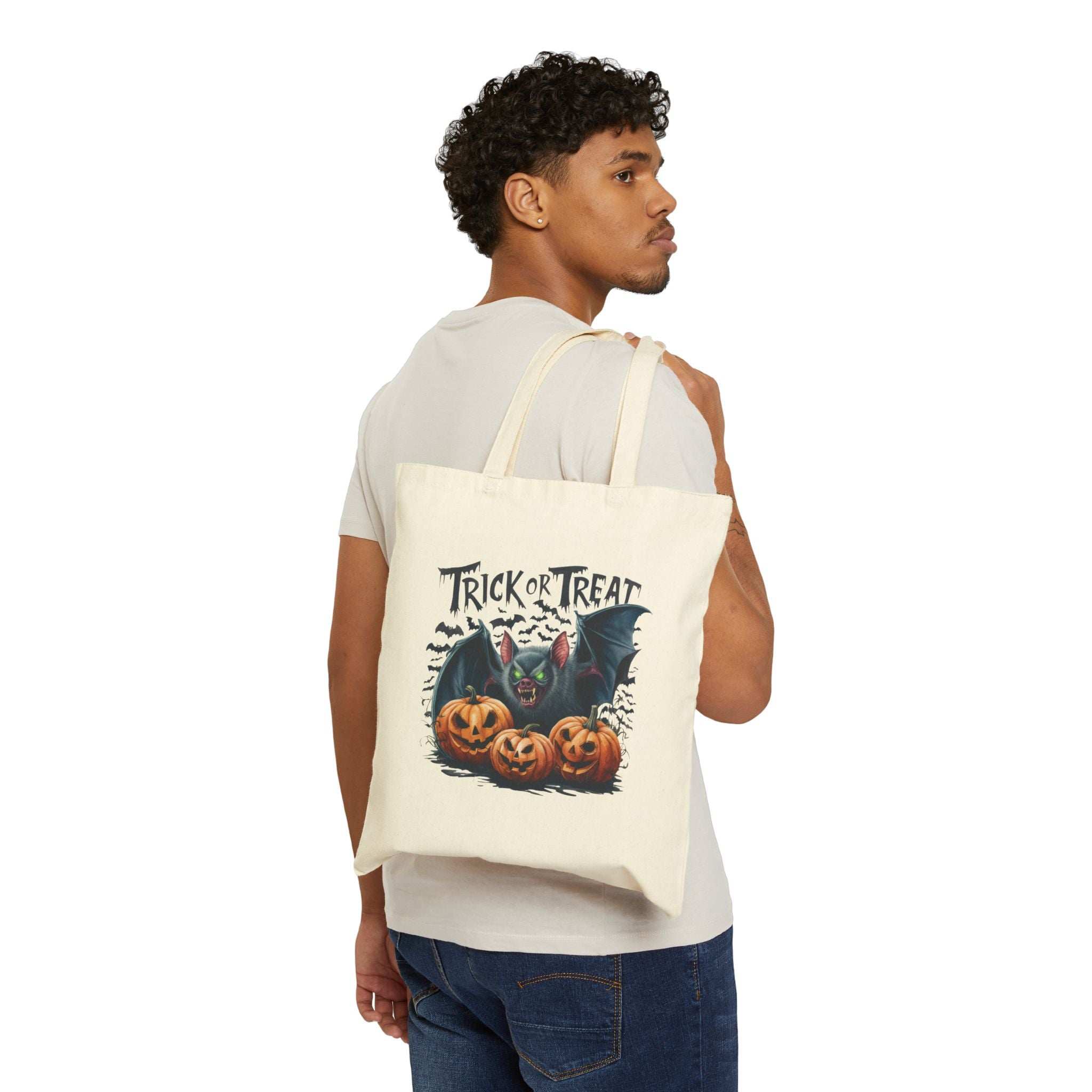 Halloween Cotton Canvas Tote Bag - Trick or Treat Candy Bandit