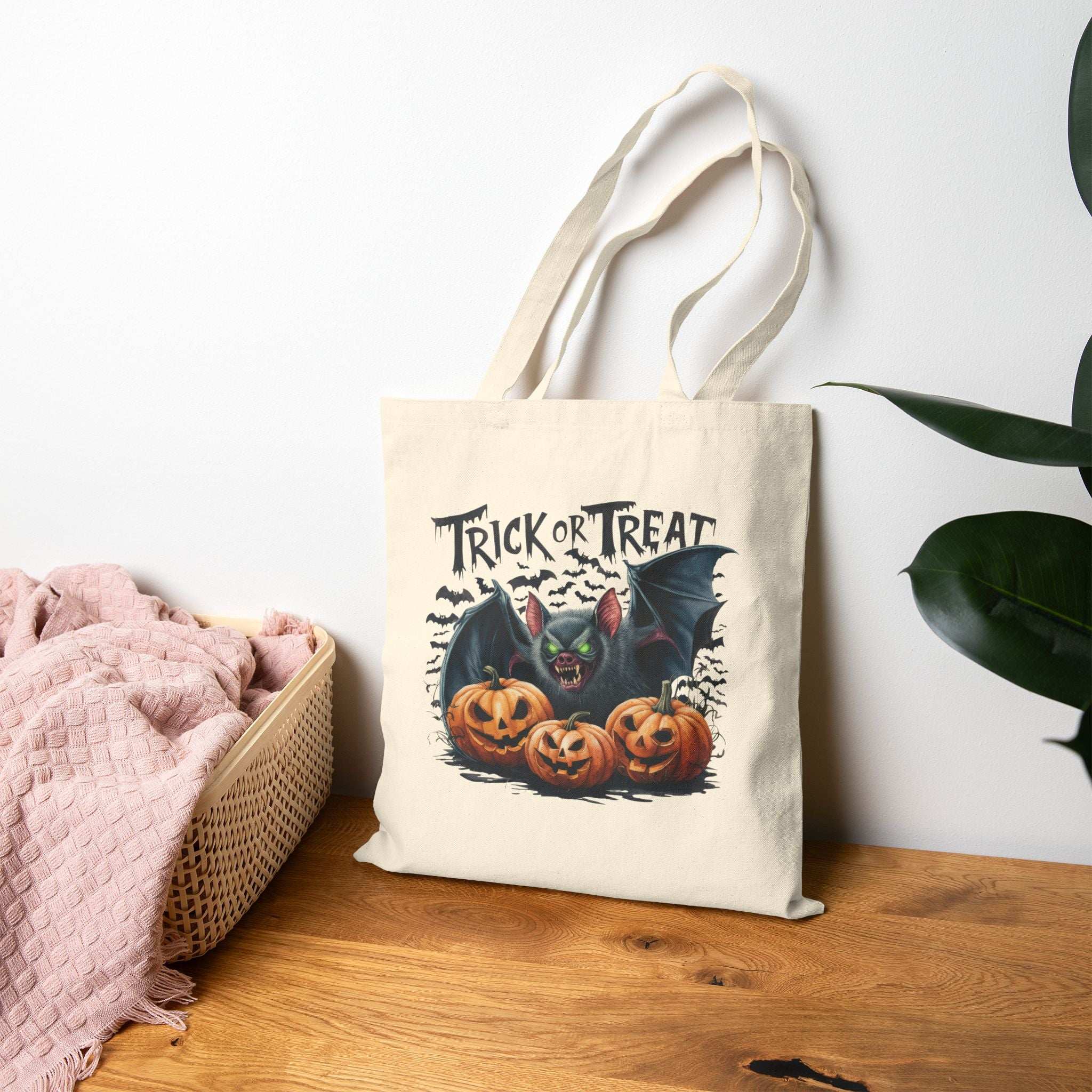 Halloween Cotton Canvas Tote Bag - Trick or Treat Candy Bandit