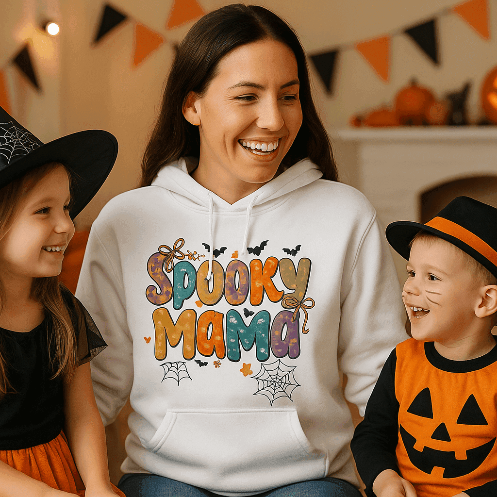 Halloween Spooky Mama Hoodie Sweatshirt - Mom Halloween Style