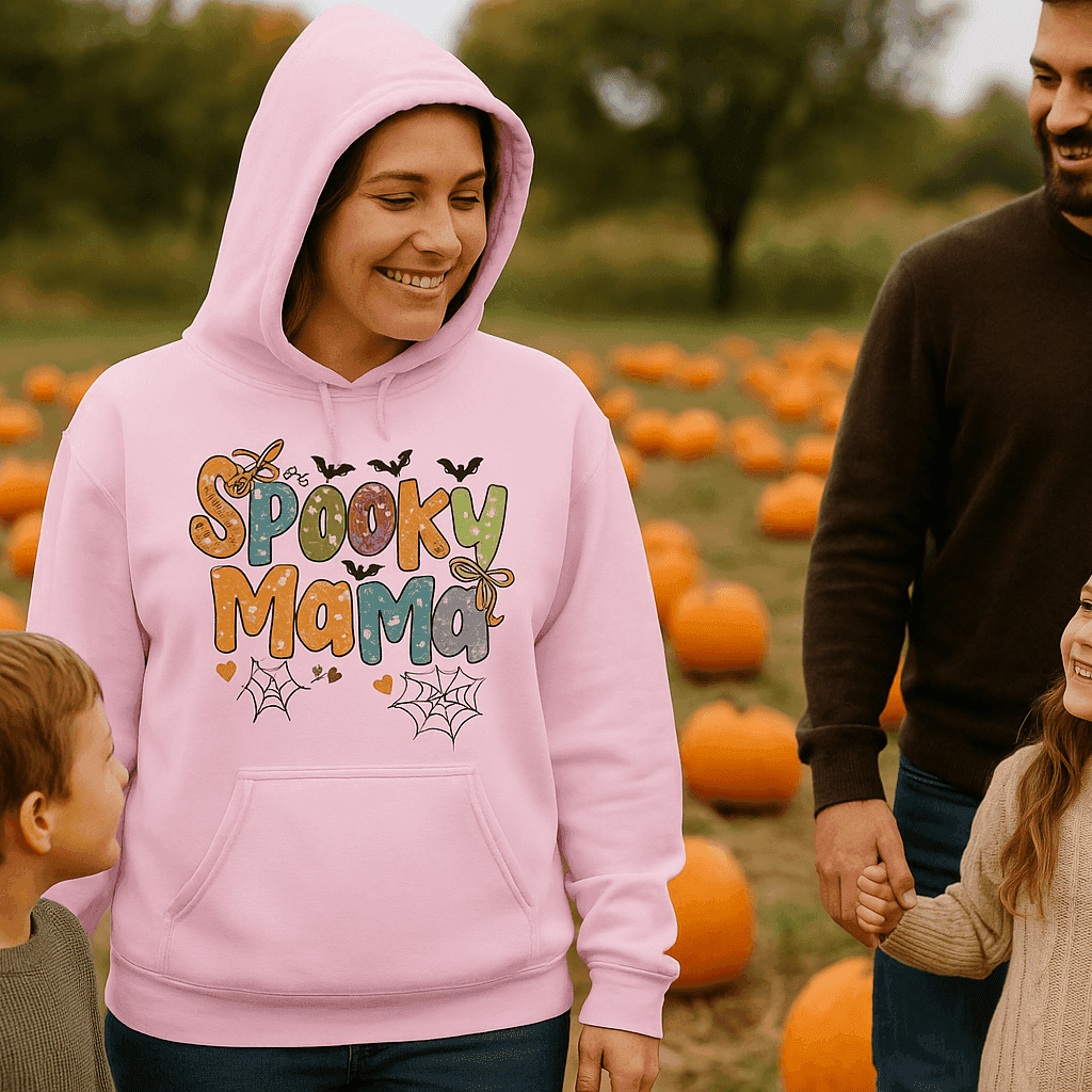 Halloween Spooky Mama Hoodie Sweatshirt - Mom Halloween Style