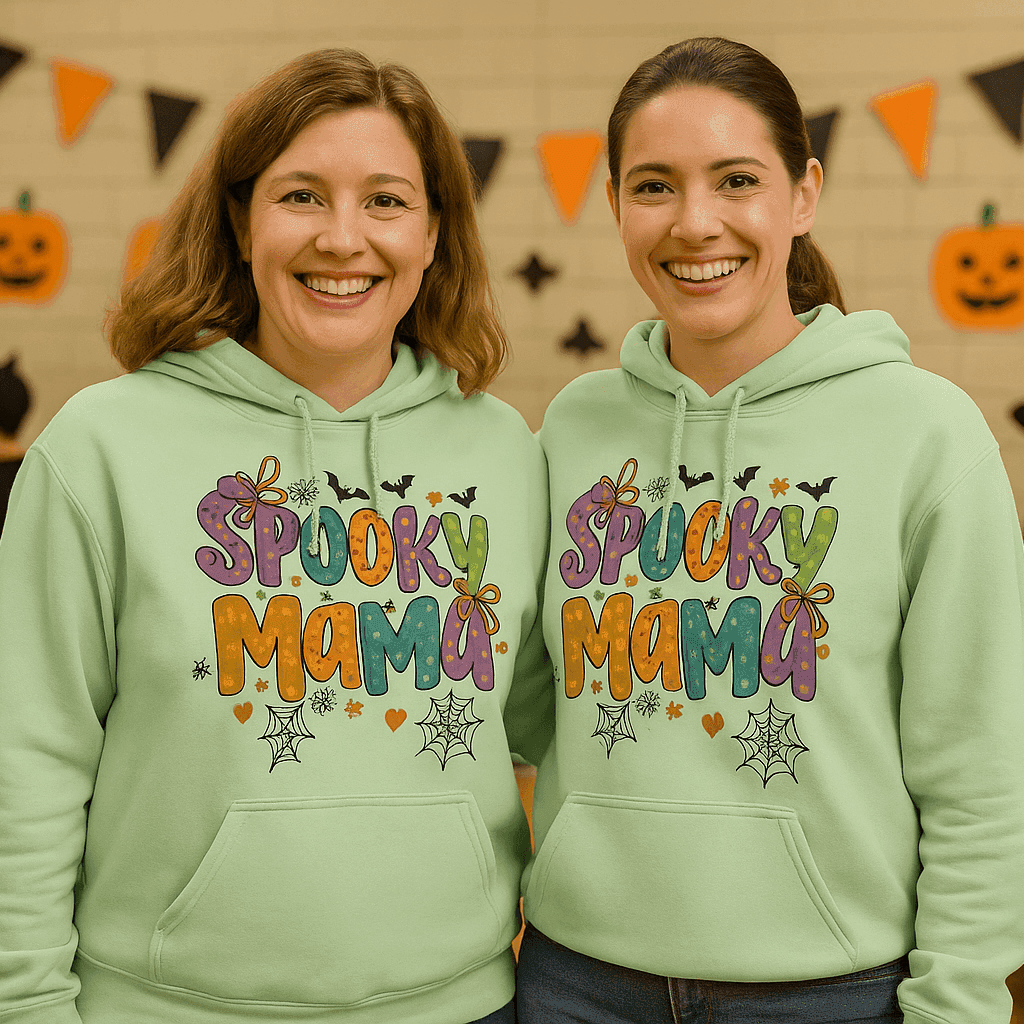 Halloween Spooky Mama Hoodie Sweatshirt - Mom Halloween Style